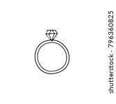 Vector hand drawn object, wedding ring. Feminine logo element, romantic clipart. For wedding planner, business branding and identity. Black on white isolated symbol.