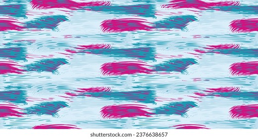 Vector hand drawn oil brush texture seamless pattern. Abstract artistic colorful textured of large lines. Template for design, textile, fashion, print, surface design, fabric