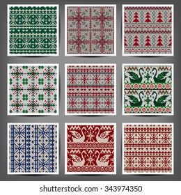 Vector hand drawn ornamental template set. The scientific art. Can be used as invitation, greeting card, advertisement, poster, booklet, banner, fabric print. Selection of color schemes- in portfolio.