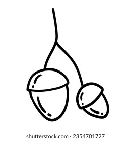 Vector Hand Drawn Outline Nuts Illustration. Doodle nuts vector icons illustrations. Isolated on white background. Vector design elements. Food icons. Organic Nuts Design Element. Vintage Style Nuts.