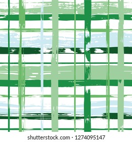 Vector hand drawn paint stripe seamless pattern. Vector striped graphic background. Ink brush strokes. Grunge stripes, trendy hipster paintbrush line. Texture  squared lines backdrop