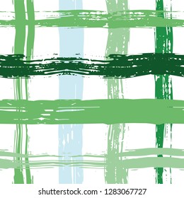 Vector hand drawn paint stripe seamless pattern. Vector striped graphic background. Ink brush strokes. Grunge stripes, trendy hipster paintbrush line. Texture  squared lines backdrop