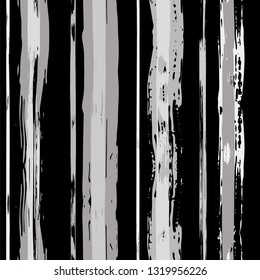 Vector hand drawn paint stripe seamless pattern. Vector striped graphic background. Ink brush strokes. Grunge stripes, trendy hipster paintbrush line. Texture lines backdrop