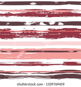 Vector hand drawn paint stripe seamless pattern. Vector striped graphic background. Ink brush strokes. Grunge stripes, trendy hipster paintbrush line. Texture  lines backdrop
