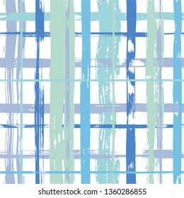 Vector hand drawn paint stripe seamless pattern. Striped square graphic background. Ink brush strokes. Grunge stripes, trendy hipster paintbrush line. Texture lines backdrop