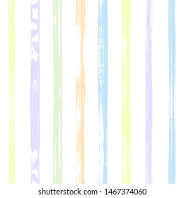 Vector hand drawn paint stripe seamless pattern. Striped graphic background. Ink brush strokes. Grunge stripes, trendy hipster paintbrush line. Texture lines backdrop