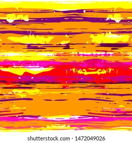 Vector hand drawn paint stripe seamless pattern. Striped graphic background. Ink brush strokes. Grunge stripes, trendy hipster paintbrush line. Texture lines backdrop