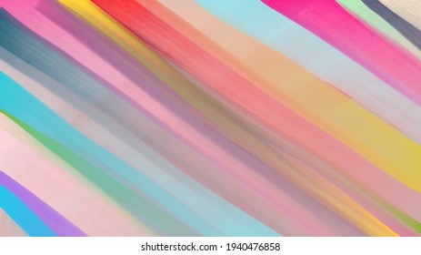 Vector hand drawn painting. Abstract art brush strokes of paint. Freehand painting on canvas. Artistic colorful stripes. Fragment of artwork. Spots of paint. Trend contemporary art. Colorful canvas.