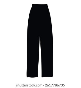 Vector hand drawn pants silhouette isolated on white background