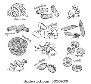 Vector Vintage Italian Pasta Restaurant Illustration Stock Vector ...