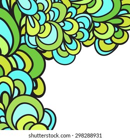 Vector hand drawn  pattern. Colorful abstract wavy pattern. Abstract  template