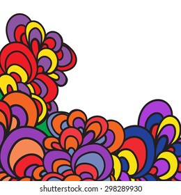 Vector hand drawn  pattern. Colorful abstract wavy pattern. Abstract  template