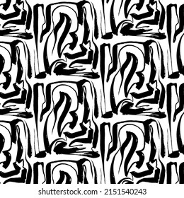 Vector hand drawn pattern with minimalistic illustration. Creative abstract artwork . Template for card, poster, banner, print for t-shirt, pin, badge, patch.