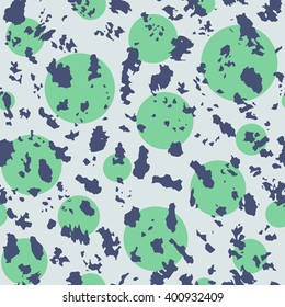 Vector hand drawn pattern with rounds and spots. Abstract hipster background for design, textile, wrapping, card, print 