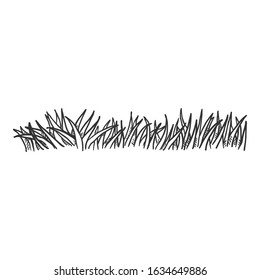 Vector Hand Drawn Penciling Sketch Grass