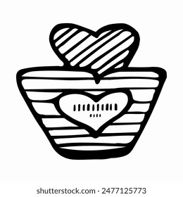 Vector hand drawn Perfume outline doodle icon. Perfume sketch illustration for print, web, mobile and infographics isolated on white background.