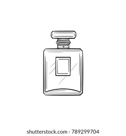Vector hand drawn Perfume outline doodle icon. Perfume sketch illustration for print, web, mobile and infographics isolated on white background. svg