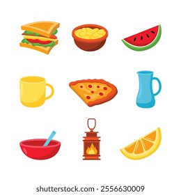 Vector Hand Drawn Picnic Elements Set of Illustrations for Outdoor Activities