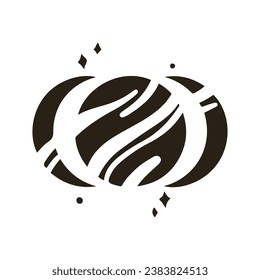 Vector hand drawn planets in doodle style.