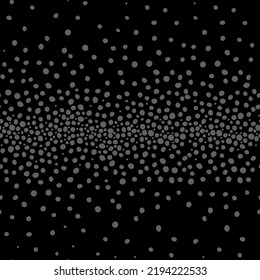 Vector  Hand drawn polka dot texture  Spotted grey  black   white background  Geometric abstract pattern and hand drawn circles  Scattered irregularly shaped dots  Flow  halftone gradient 