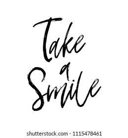 Vector hand drawn poster with phrase. Typography isolated card, image with lettering. Black quote on white background. Design for t-shirt and prints.