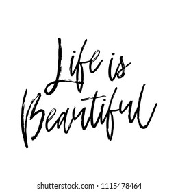 Vector hand drawn poster with phrase. Typography isolated card, image with lettering. Black quote on white background. Design for t-shirt and prints.