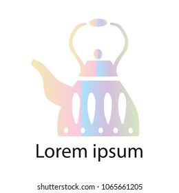 Vector hand drawn poster in the style of "Hygge" with a picture of a teapot with Scandinavian folk patterns. For the menu of tea cafe, packing, posters.