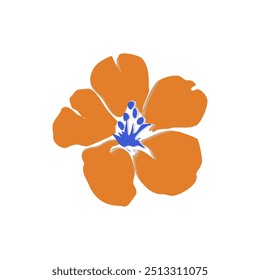 handgezeichnete violette Blumen. isolieren