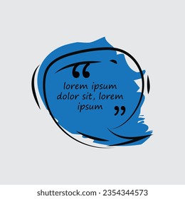 vector hand drawn quote box frame