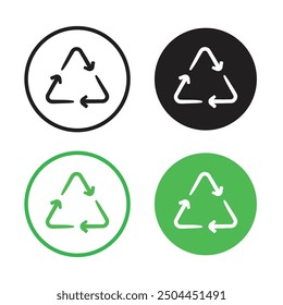 Vector Hand Drawn Recycle Icon Multiple Color