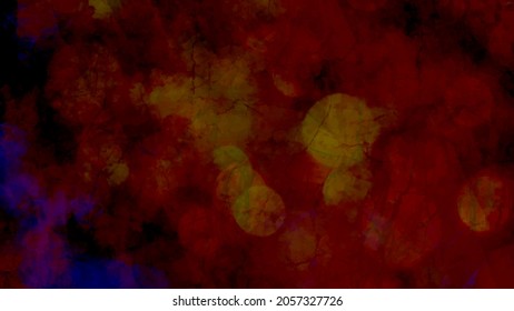 Vector hand drawn red Christmas background with bokeh and light. Vector texture for flyer, poster, banner. Merry Christmas. Winter lighting. Red backdrop. 