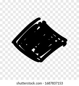 Vector of hand drawn rhombus.