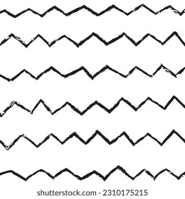 Vektorgrafik, handgezeichnet, schwarz-ziger Zag-Hintergrund