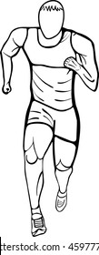 Vector hand drawn runner