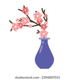 Vector hand drawn sake illustration on white background.