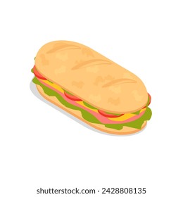 Vector hand drawn sandwich , american food