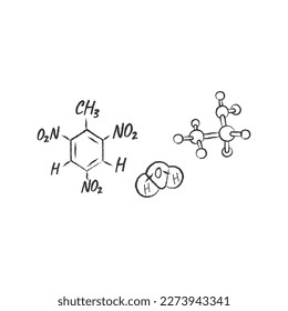 vector hand drawn scientific formulas on chalkboard