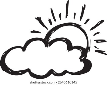 vector hand drawn scribble icon on the white background.