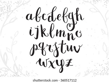 Vector Hand Drawn Script Alphabet Letters Stock Vector (Royalty Free ...