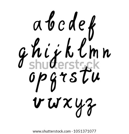 Vector Hand Drawn Script Italic Font Stock Vector Royalty Free