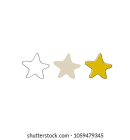 Vector hand drawn sea stars. Isolated individual objects. Clipart for greeting cards, weddings, stationery, surface design, scrapbooking. Part of a large sea collection.
