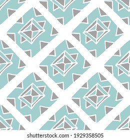 Patrón abstracto de marineros dibujados a mano vectorial con rhombus