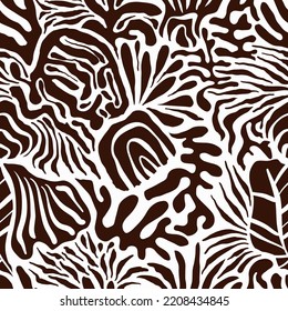 Vektor Hand gezeichnet Nahtlose ethnische Blumenmuster. Druckvorlage für zeitgenössische Kunst
