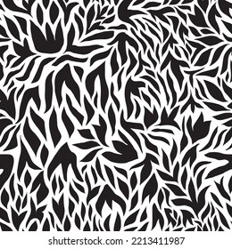 Vector Hand Drawn Seamless Ethnic Floral Pattern. Contemporary Art Print Template