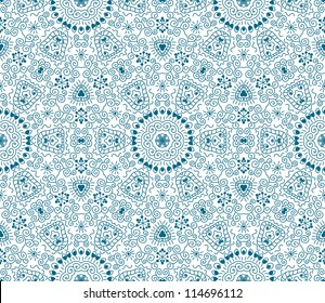 vector hand drawn seamless floral pattern background