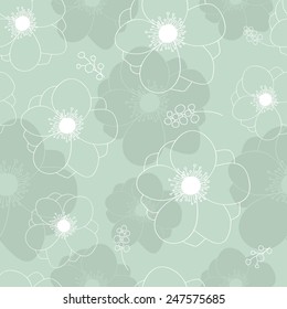Vector Hand drawn Seamless Floral pattern