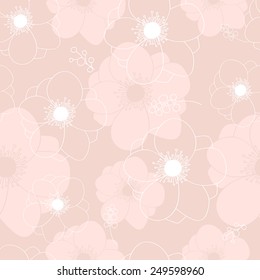 Vector Hand drawn Seamless Floral pattern