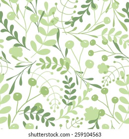 Vector Hand drawn Seamless Floral pattern