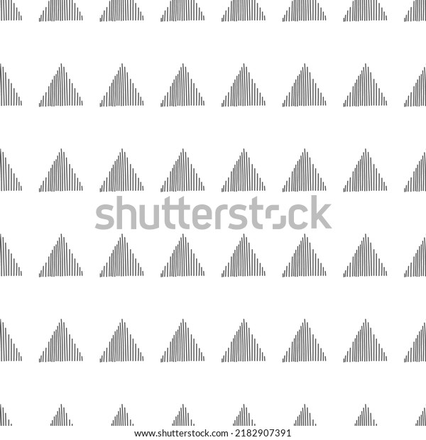 Vector. Hand drawn seamless monochrome\
pattern with striped, triangles, dashes, stripes. Mosaic. Repeating\
geometric texture, geometric shape.\
Dividers.