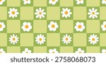 Vector hand drawn seamless pattern in simple doodle sketchy floral wavy and groovy naive style, dopamine and cottage core aesthetic, delicate gentle girlie backgrounds and modern art prints, surface design, spring abstract blooming stationery and card design, spring and summer flowers and plants